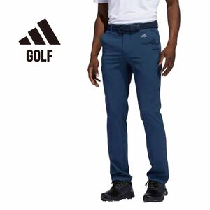 ★送料230円 アディダス ゴルフ【W76】定価9990円 adidas GOLF ストレッチ ロングパンツ 新品 長ズボン ネイビー ウェア 2675 ウエスト 76