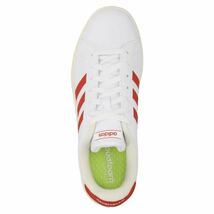 新品未使用 アディダス GRANDCOURT【26.5cm】スニーカー adidas グランドコート 靴 白 カジュアル 2164 シューズ スリーストライプ 赤 合皮_画像5