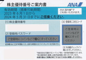 ■　ANA 全日空　株主優待券 　2024 5/31まで　番号通知のみ　1枚　■