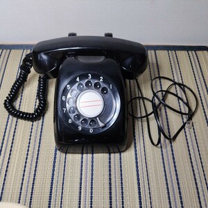  black telephone Showa Retro dial type telephone machine 600-A2