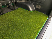 芝人×R.S ハイエースワゴン 200系 グランドキャビン ラゲッジマット 人工芝マット 1枚 ラゲージマット トランクマット フロアマット 緑_画像5