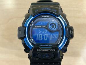 【23822】稼働品 CASIO カシオ G-SHOCK G-8900A デジタル文字盤 ブラック×ブルー メンズ腕時計