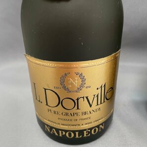 未開栓 古酒 2本セット ドゥービル ナポレオン 箱無し 700ml 40% L.Dorville NAPOLRON Pure Grape Brandyの画像4