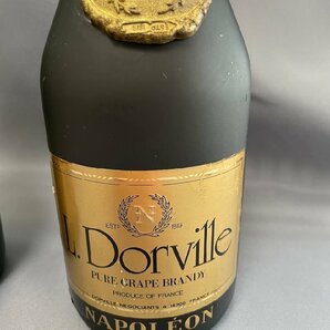 未開栓 古酒 2本セット ドゥービル ナポレオン 箱無し 700ml 40% L.Dorville NAPOLRON Pure Grape Brandyの画像5