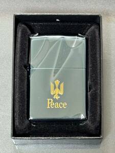 zippo Peace ブルーチタン 希少 刻印 限定品 たばこメーカー 2016年製 ピース 懸賞品 PEACE デットストック ケース 保証書 