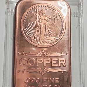 未使用！ セイントガーデンズ 純銅 Fine Copper 銅純度 99.9% 1オンス インゴット バー 約31g