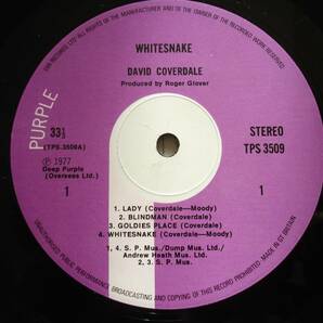 【英原盤!!】【初回マト1U/1U!!】【初期盤1R!!】【 A PORKY PRIME CUT/MASTEROOM刻印!!】DAVID COVERDALE/WHITESNAKE UKオリジナルの画像7