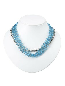  new goods 22AW soloistso Lois to glass beads ball chain necklace l.blue END Number Nine regular price Y43,890-