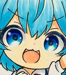 Art hand Auction Doujin Hand-Drawn artwork illustration Touhou Project Cirno Medium colored paper, Comics, Anime Goods, Hand-drawn illustration
