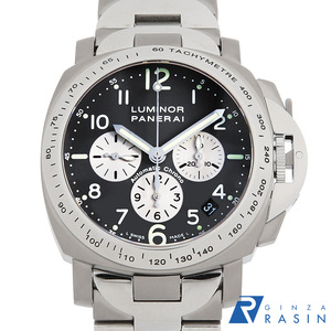  Panerai ru Minaux ru chronograph PAM00122 E number used men's wristwatch 