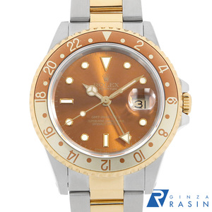 ロレックス GMTマスターII 16713 ブラウン オールトリチウム シングルバックル N番 中古 メンズ 腕時計　