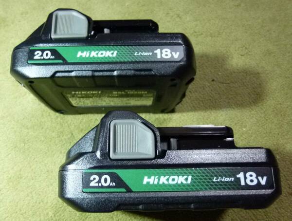 ◆◇未使用　HiKOKI(日立) 18Vリチウムイオンバッテリー ＢＳＬ1820Ｍ 2個セット◇◆管理番号N5