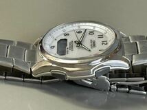 1円〜◆カシオ CASIO ウェーブセプター マルチバンド6 ソーラー電波時計 WVA-M630 アナデジ 白文字盤 メンズ腕時計 稼働品_画像5