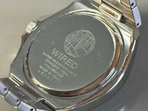 1円〜◆SEIKO セイコー WIRED ワイアード SOLAR ソーラー V14J-0BM0 黒文字盤 メンズ腕時計 稼働品_画像8