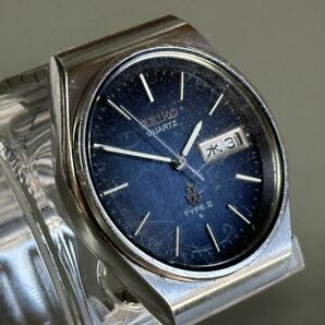 1円〜◆SEIKO セイコー TYPE ll タイプ2 クォーツ 8223-701D ブルー文字盤 メンズ腕時計 の画像2