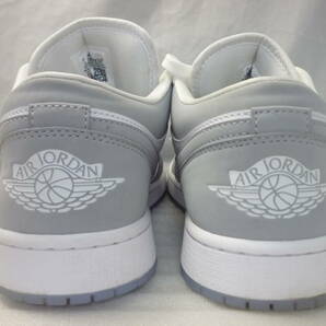 NIKE ナイキ WMNS AIR JORDAN 1 LOW エアジョーダン 1 ロー グレー×白 ヌバック×レザー 28.0cm DC0774-105 ウィメンズスニーカー USEDの画像8