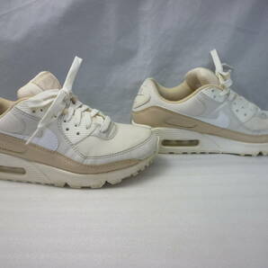 NIKE ナイキ WMNS AIR MAX 90 ウィメンズ エアマックス90 PHANTOM/SUMMIT 24cm ベージュ×白 FD1452-030 レディーススニーカー USEDの画像8