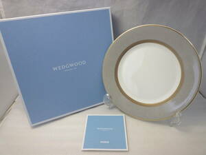 ☆未使用☆WEDGWOOD ウェッジウッド RENAISSANCE GREY ルネッサンス グレー プレート 平皿 直径約20.5cm ブランド 洋食器 外箱有