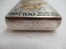 Zippo ジッポ ライター タトゥサンバーン 2004年製 シルバーカラー 箱付 USED 現状品_画像6