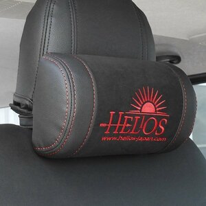 HELIOS ヘリオス ツートン レザー ネックパッド 汎用 新品 ブラック ステッチレッド ハイエース アル ヴェル ノア ヴォクシー 等