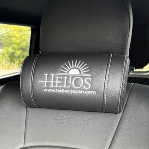 HELIOS ヘリオス ツートン レザー ネックパッド 汎用 新品 ブラック ステッチホワイト ハイエース アル ヴェル ノア ヴォクシー