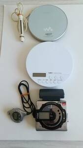 240514　SONY CD WALKMAN D-NE730，Logitec CD プレーヤー、SHARP MDポータブルレコーダー MD-MS702-H 訳ありジャンク品