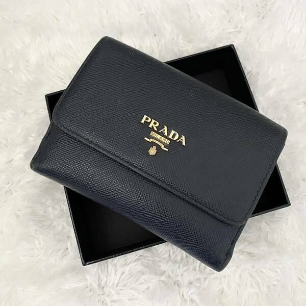 ☆PRADA☆プラダ マルチカラー 二つ折り サフィアーノレザー 財布