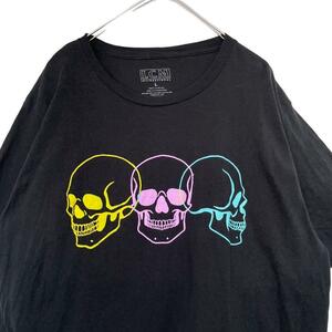 LCM　スカル半袖Tシャツ　ガイコツドクロ　メンズL g6