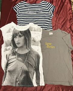 ◆Tシャツ3枚◆ジェーン・バーキン、オリジナルT×2枚◆ZARAのバーキンT1枚◆ライブ会場購入◆プレミア◆ビンテージ◆激レア◆コレクターズ