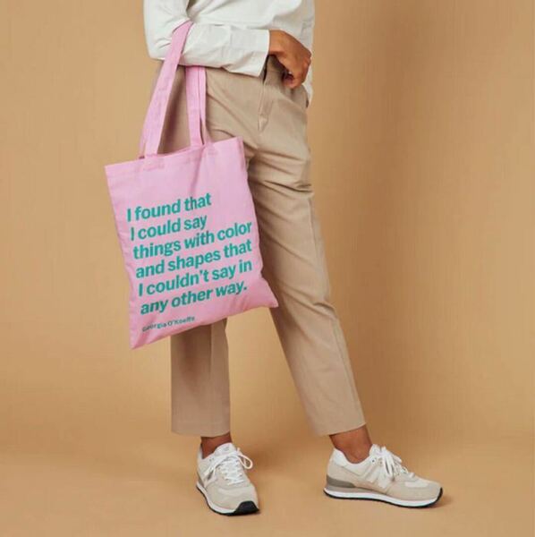MoMA☆Artist Quote Totes コットントートバッグMoMA限定　エコバック　ピンク