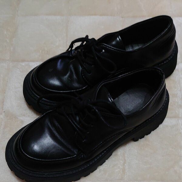 レザー 靴 ブラック 黒 23cm