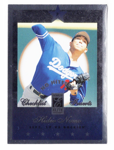  レア！【野茂英雄 ／ Hideo Nomo】1997 Donruss - Elite #150 ★ Los Angeles Dodgers ドジャース ★ チェックリスト