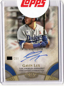 200枚限定！【ギャビン・ラックス ／ Gavin Lux】2021 Topps Tier One - 直書きサイン #BOA-GL ★ Dodgers ドジャース ★ RC 大谷翔平 同僚