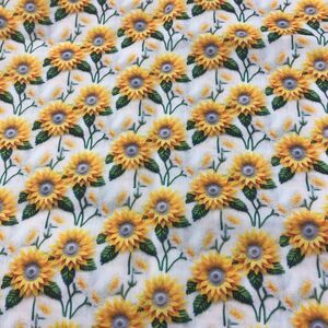 ポリエステル綿　145×50 向日葵柄　ひまわり 花柄 ハギレ