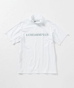 LUXEAKMPLUS リュクスエイケイエムプラス ゴルフ ラインストーンロゴ半袖モックネックTシャツ 試着のみ