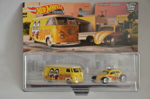 Hot Wheels Premium VOLKSWAGEN T1 PANEL BUS CUSTOM VW BEETLE 2 car set ★HW ホットウィール Mooneyes フォルクスワーゲン ビートル