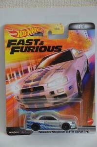 【難有】Hot Wheels FAST & FURIOUS Nissan Skyline GT-R BNR34 #4/5★HW ホットウィール ワイルドスピード ニッサン スカイライン R34 GTR