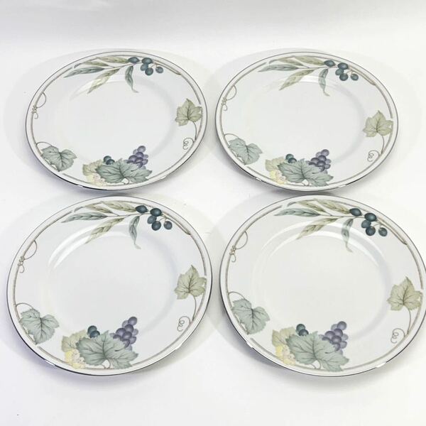 ★ノリタケ　Noritake　スリランカ　直径約21cm　プレート　4点セット　SRI LANKA　4008　GRAPE ARBOR　洋食器 ★