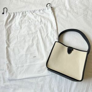 【高級】VASIC ヴァジック ハンドバッグ バッグ 鞄 レザー オフホワイト クリーム色 デザイン◎