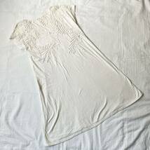 【高級】JURGEN LEHL ヨーガンレール ワンピース ロングスカート 3D 刺繍 デザイン◎ コットン 綿 麻 ホワイト_画像7