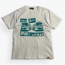 Jamie Reid ☆ UK プリント Tシャツ ホワイト M-L パンク ロック バンド ストリート カルチャー 古着 ジェイミーリード■SAP282_画像1