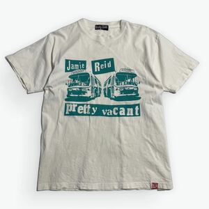 Jamie Reid ☆ UK プリント Tシャツ ホワイト M-L パンク ロック バンド ストリート カルチャー 古着 ジェイミーリード■SAP282