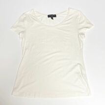 BANANA REPUBLIC ☆ 着心地◎ カットソー ホワイト インナー Tシャツ 半袖 白 S レディース 大人カジュアル バナナリパブリック■SAP263_画像1