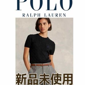 POLO RALPH LAURENポロラルフローレンケーブル ウールカシミヤ ショートスリーブ セーター