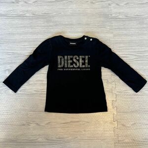 【美品】DIESEL ディーゼル ロンT カットソー 18M 黒 ブラック KIDS キッズ BABY ベビー　