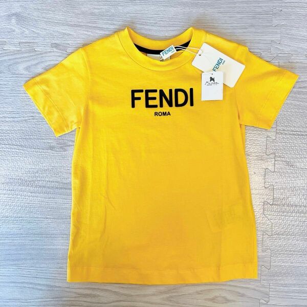 【新品・未使用・タグ付き】FENDI フェンディ Tシャツ 黄色 イエロー 3A 3歳 kids キッズ 100cm 110cm