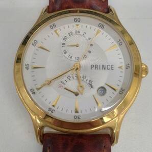 #11462 PRINCE P-0005 自動巻き 腕時計 メンズ 白文字盤 裏スケ 稼働品の画像2