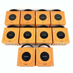 NINTENDO nintendo Nintendo Game Cube orange game machine body set sale 10 pcs. set with defect * junk [GH]