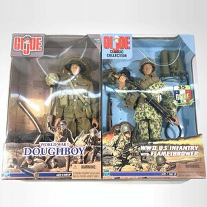 TOMY Tommy G.I. Joe G.I.JOE WORLD WARⅠ DOUGHBOY & WWⅡ U.S. INFANTRY WITH FLAME THROWER figure 2 point set * unopened goods 