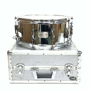 CANOPUS カノウプス JSS-1465 スネアドラム 14×6.5インチ シリアルNo.00026 刃 YAIBA CNBハードケース付き★ジャンク品